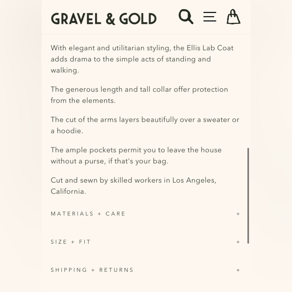 Gravel and Gold Yuba Coat Asphalt Size 0 / Small - Picture 11 of 12